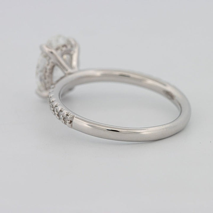 1.50 CT Under - Halo Oval Cut Pavé Solitaire (LG) - ZIZOV DIAMONDS