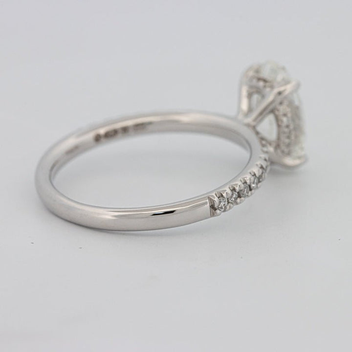1.50 CT Under - Halo Oval Cut Pavé Solitaire (LG) - ZIZOV DIAMONDS