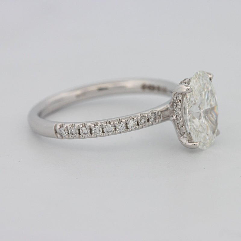 1.50 CT Under - Halo Oval Cut Pavé Solitaire (LG) - ZIZOV DIAMONDS