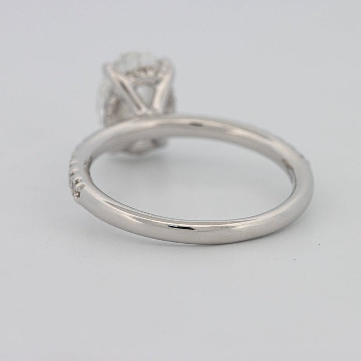 1.50 CT Under - Halo Oval Cut Pavé Solitaire (LG) - ZIZOV DIAMONDS