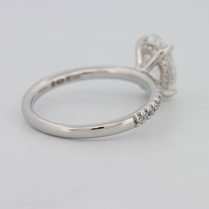 1.50 CT Under - Halo Oval Cut Pavé Solitaire (LG) - ZIZOV DIAMONDS