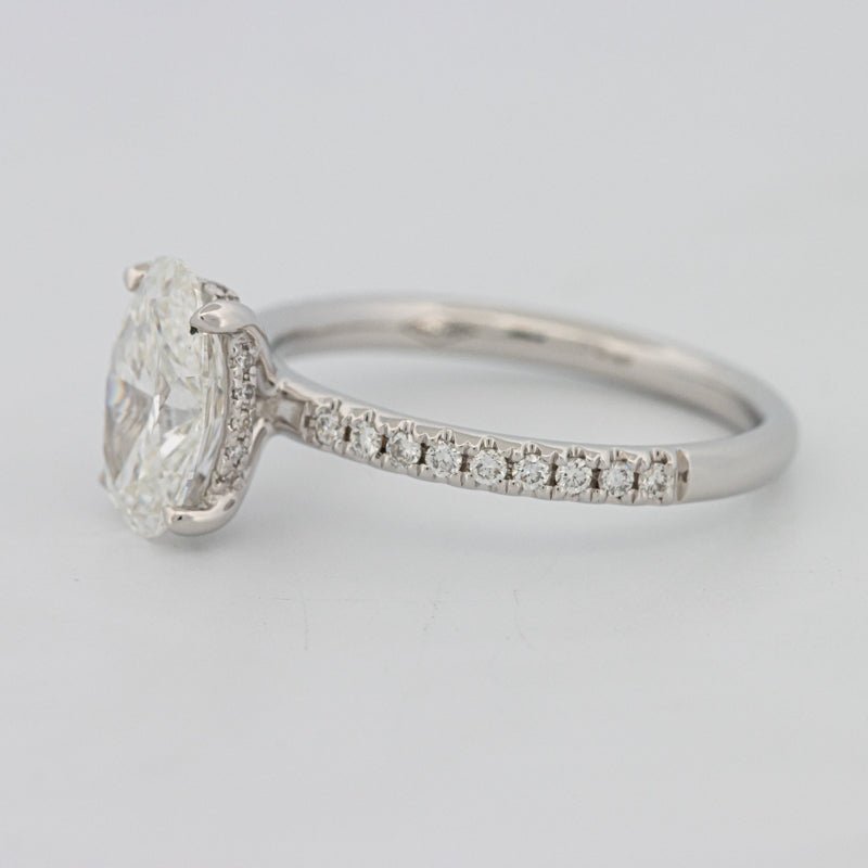1.50 CT Under - Halo Oval Cut Pavé Solitaire (LG) - ZIZOV DIAMONDS