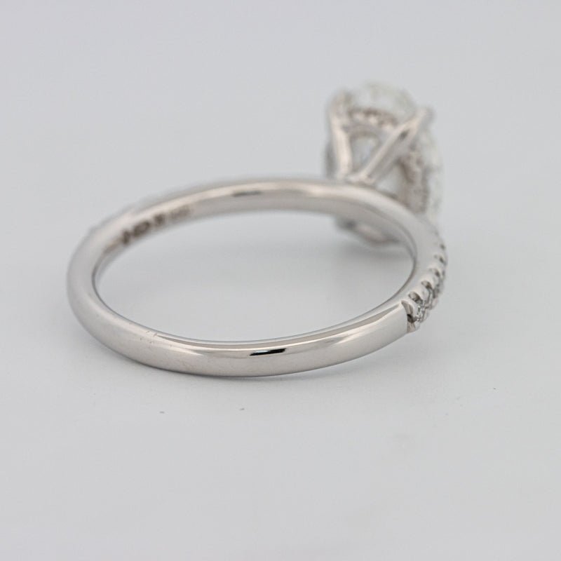 1.50 CT Under - Halo Oval Cut Pavé Solitaire (LG) - ZIZOV DIAMONDS