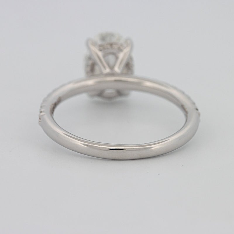 1.50 CT Under - Halo Oval Cut Pavé Solitaire (LG) - ZIZOV DIAMONDS