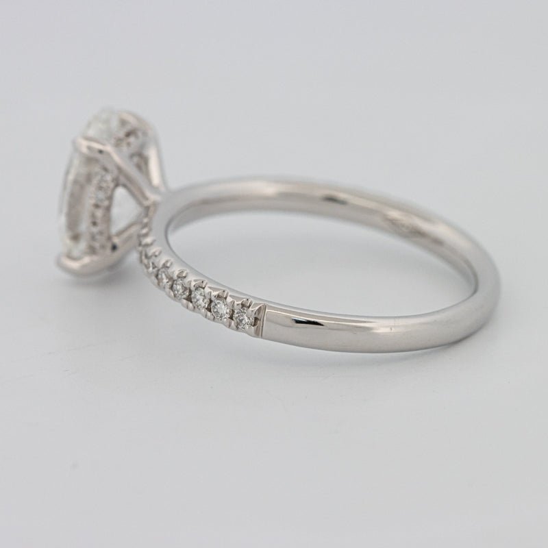 1.50 CT Under - Halo Oval Cut Pavé Solitaire (LG) - ZIZOV DIAMONDS