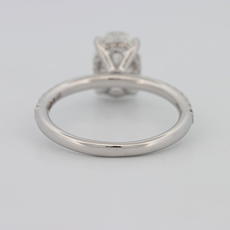 1.50 CT Under - Halo Oval Cut Pavé Solitaire (LG) - ZIZOV DIAMONDS