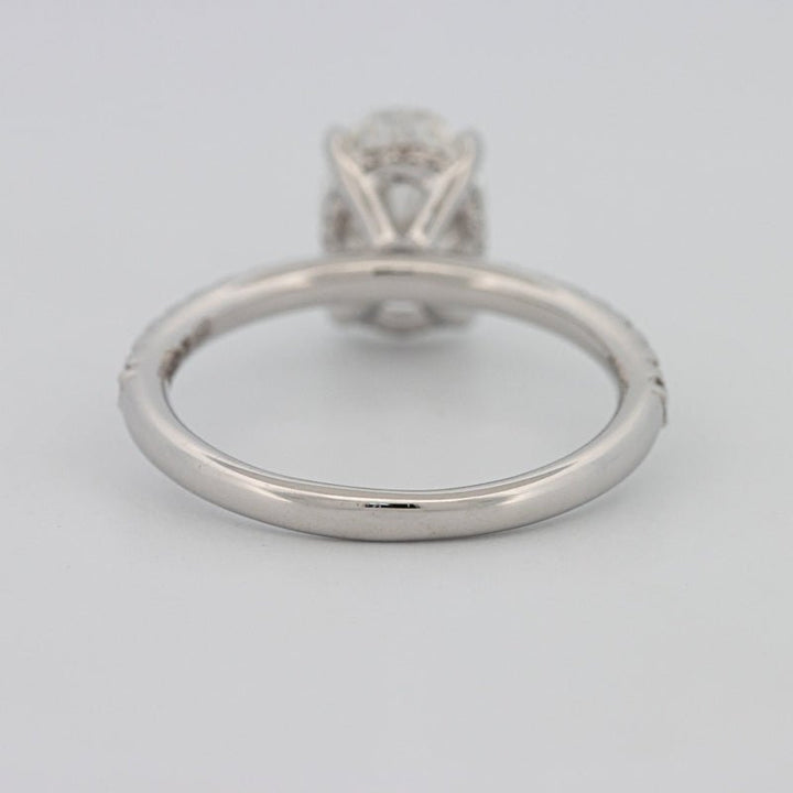 1.50 CT Under - Halo Oval Cut Pavé Solitaire (LG) - ZIZOV DIAMONDS