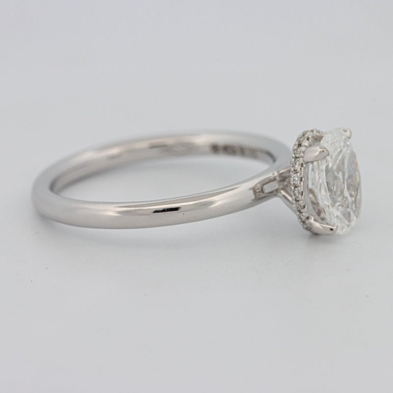 1.50 CT Under - Halo Oval Cut Solitaire - ZIZOV DIAMONDS