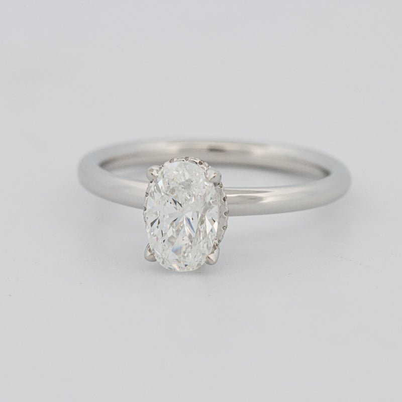 1.50 CT Under - Halo Oval Cut Solitaire - ZIZOV DIAMONDS