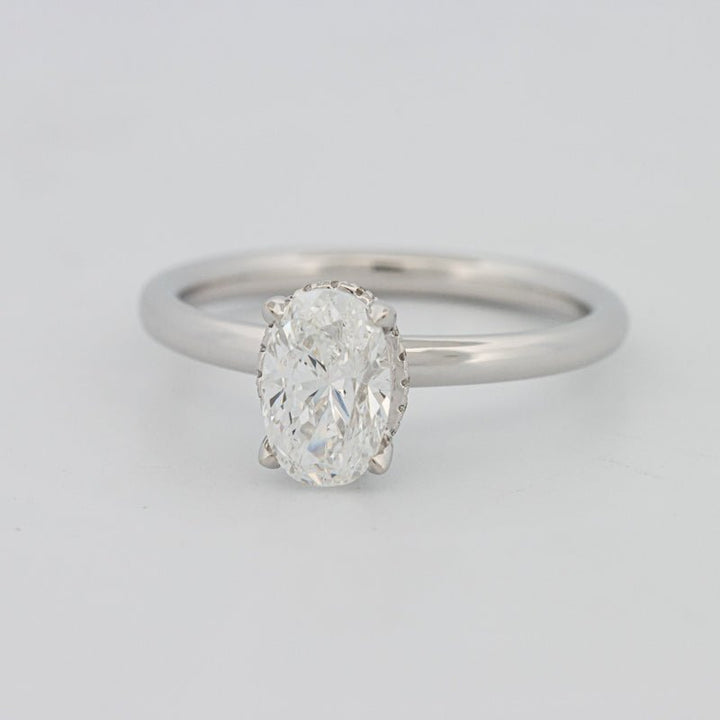 1.50 CT Under - Halo Oval Cut Solitaire - ZIZOV DIAMONDS
