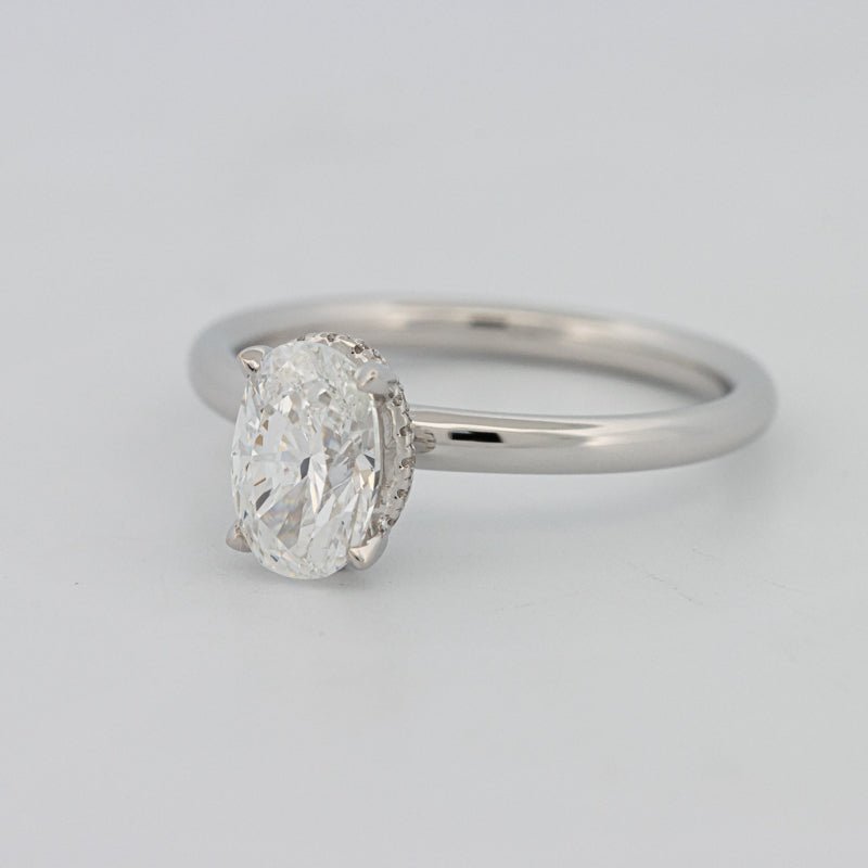 1.50 CT Under - Halo Oval Cut Solitaire - ZIZOV DIAMONDS
