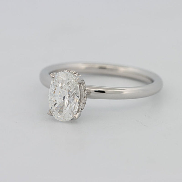 1.50 CT Under - Halo Oval Cut Solitaire - ZIZOV DIAMONDS