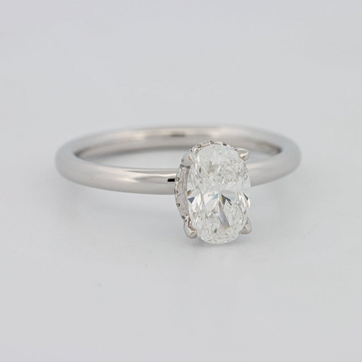 1.50 CT Under - Halo Oval Cut Solitaire - ZIZOV DIAMONDS