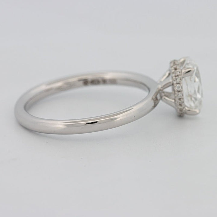 1.50 CT Under - Halo Oval Cut Solitaire - ZIZOV DIAMONDS