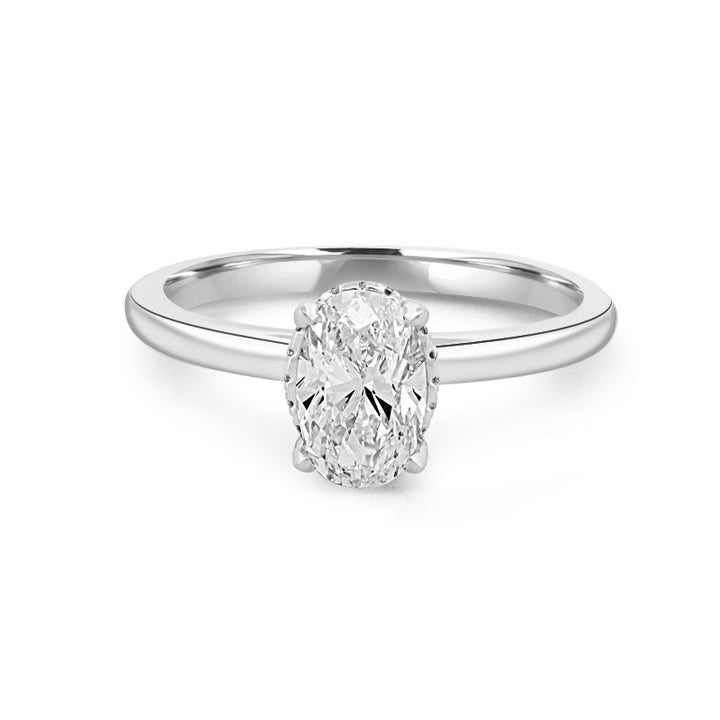 1.50 CT Under - Halo Oval Cut Solitaire - ZIZOV DIAMONDS