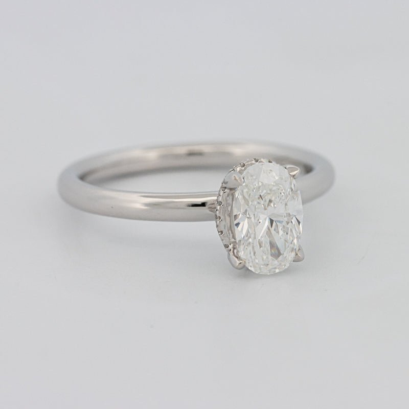 1.50 CT Under - Halo Oval Cut Solitaire - ZIZOV DIAMONDS