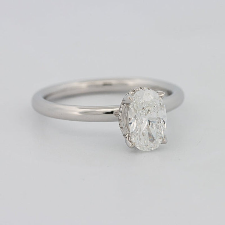 1.50 CT Under - Halo Oval Cut Solitaire - ZIZOV DIAMONDS