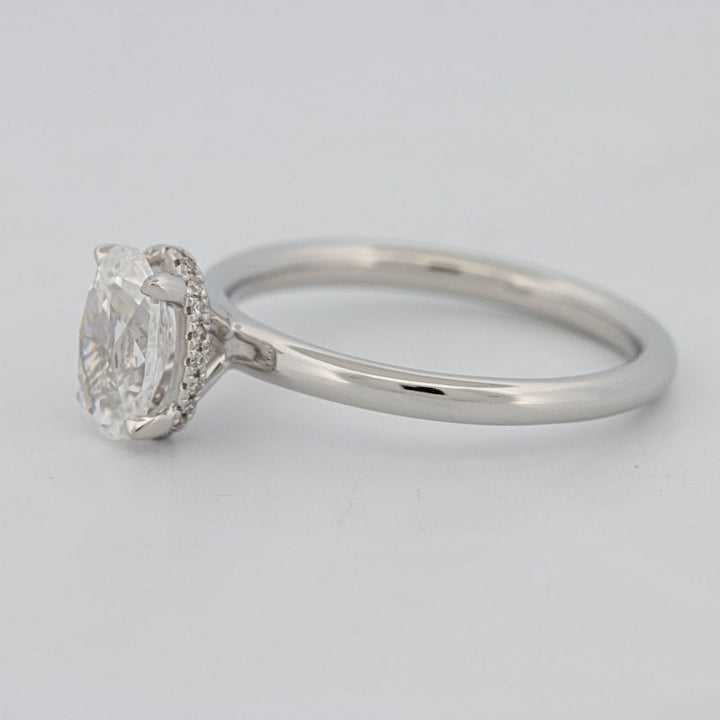 1.50 CT Under - Halo Oval Cut Solitaire - ZIZOV DIAMONDS