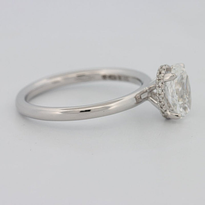 1.50 CT Under - Halo Oval Cut Solitaire - ZIZOV DIAMONDS