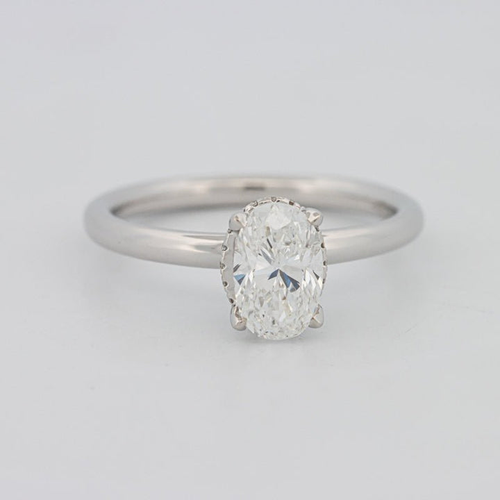 1.50 CT Under - Halo Oval Cut Solitaire - ZIZOV DIAMONDS
