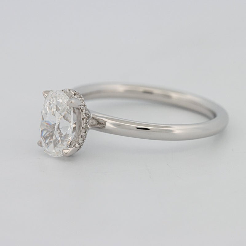 1.50 CT Under - Halo Oval Cut Solitaire - ZIZOV DIAMONDS