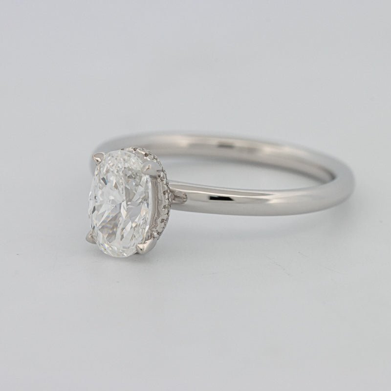 1.50 CT Under - Halo Oval Cut Solitaire - ZIZOV DIAMONDS