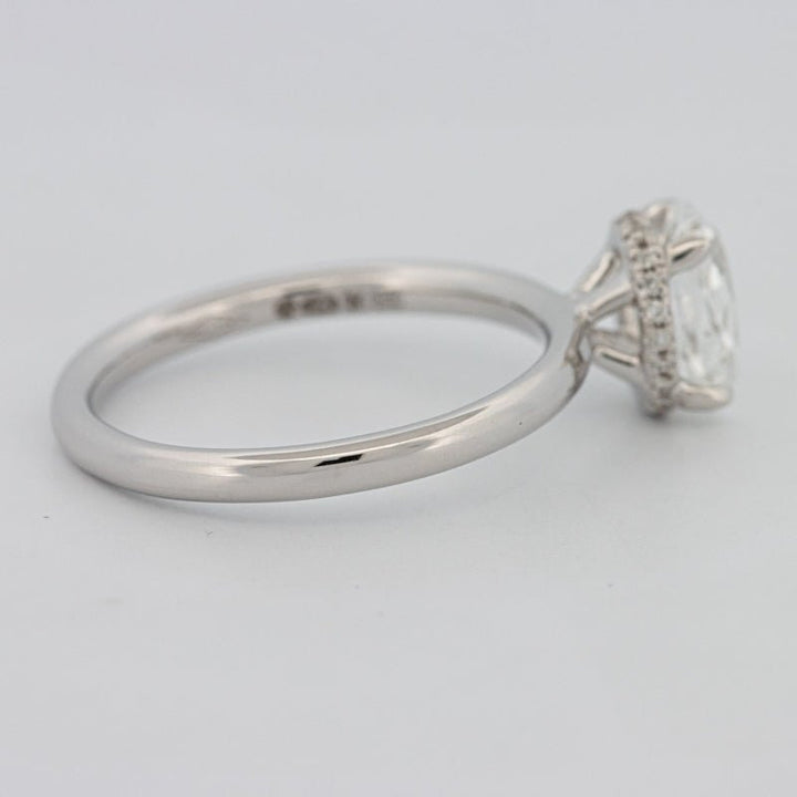 1.50 CT Under - Halo Oval Cut Solitaire - ZIZOV DIAMONDS