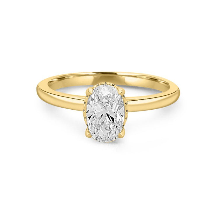 1.50 CT Under - Halo Oval Cut Solitaire - ZIZOV DIAMONDS