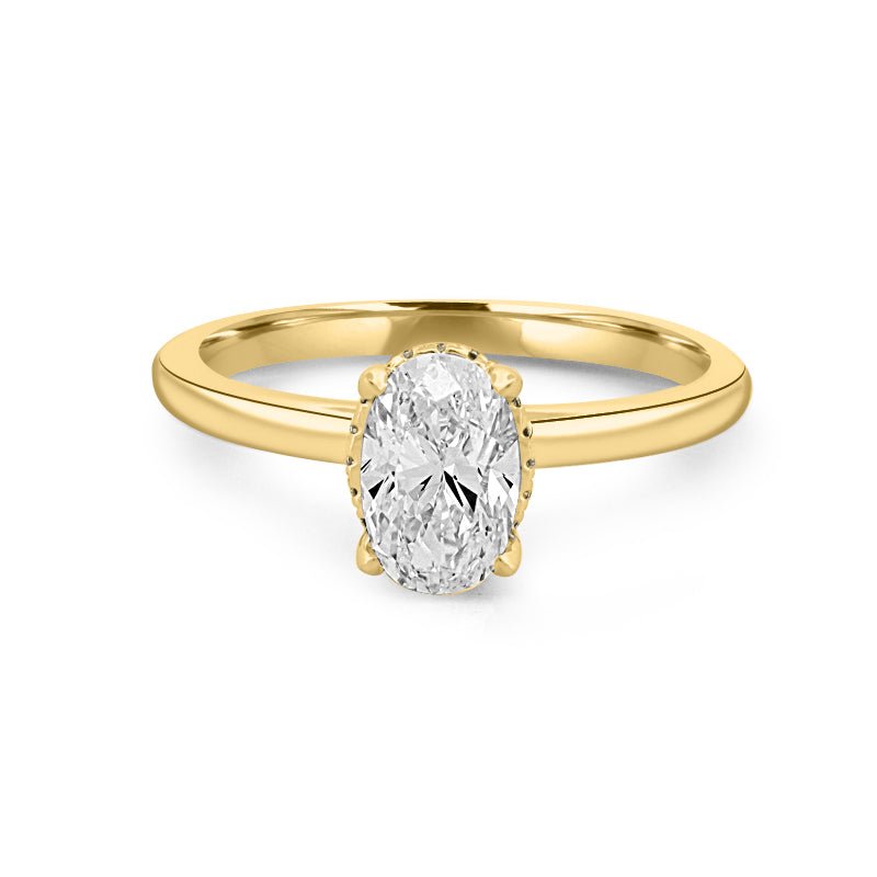 1.50 CT Under - Halo Oval Cut Solitaire - ZIZOV DIAMONDS