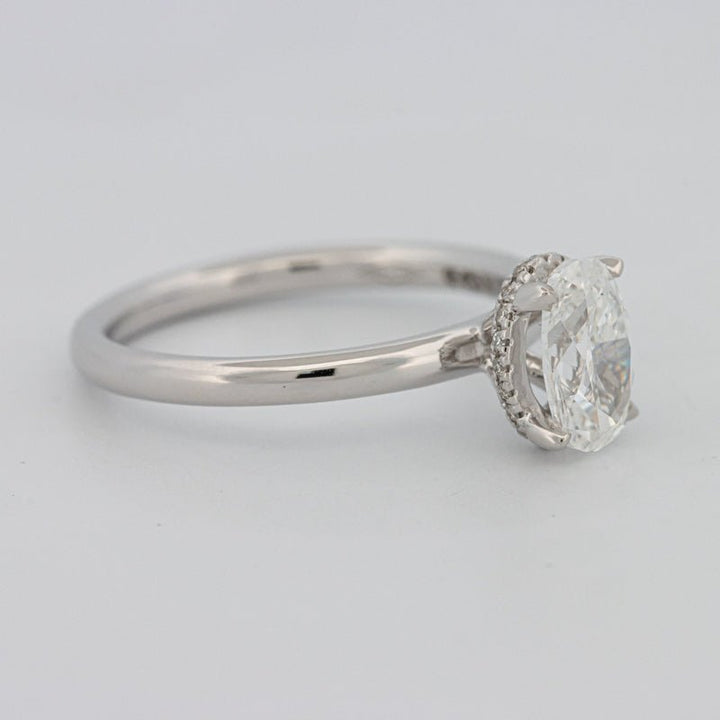 1.50 CT Under - Halo Oval Cut Solitaire - ZIZOV DIAMONDS