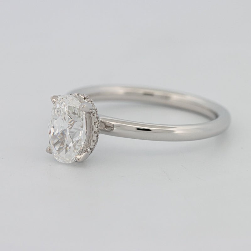 1.50 CT Under - Halo Oval Cut Solitaire - ZIZOV DIAMONDS