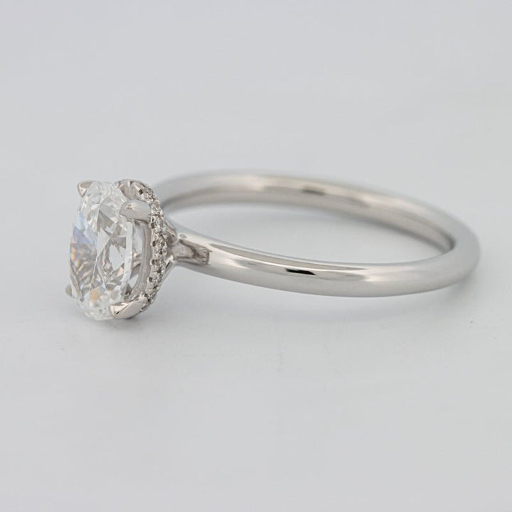1.50 CT Under - Halo Oval Cut Solitaire - ZIZOV DIAMONDS