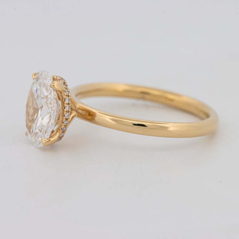 1.50 CT Under - Halo Oval Cut Solitaire (LG) - ZIZOV DIAMONDS