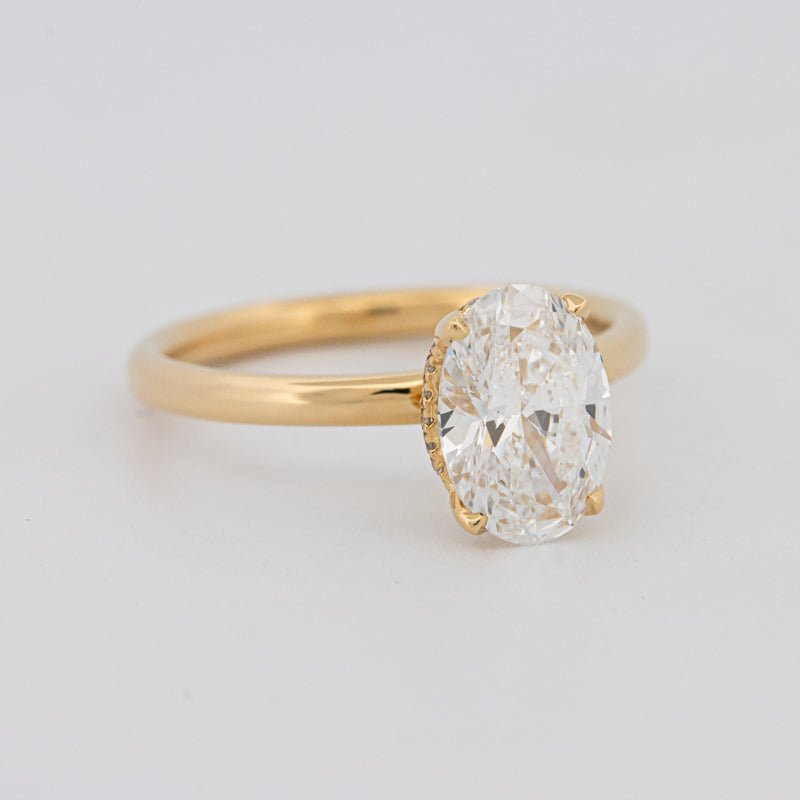 1.50 CT Under - Halo Oval Cut Solitaire (LG) - ZIZOV DIAMONDS