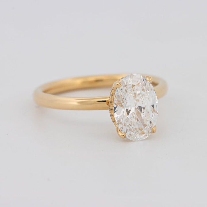 1.50 CT Under - Halo Oval Cut Solitaire (LG) - ZIZOV DIAMONDS