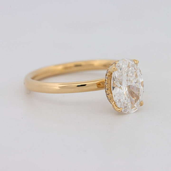 1.50 CT Under - Halo Oval Cut Solitaire (LG) - ZIZOV DIAMONDS