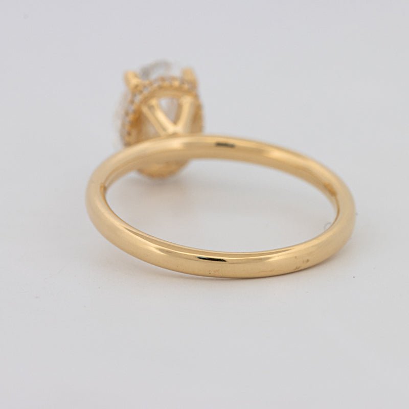 1.50 CT Under - Halo Oval Cut Solitaire (LG) - ZIZOV DIAMONDS