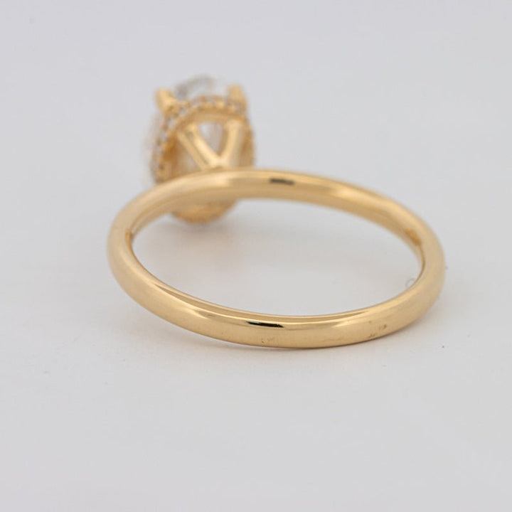 1.50 CT Under - Halo Oval Cut Solitaire (LG) - ZIZOV DIAMONDS