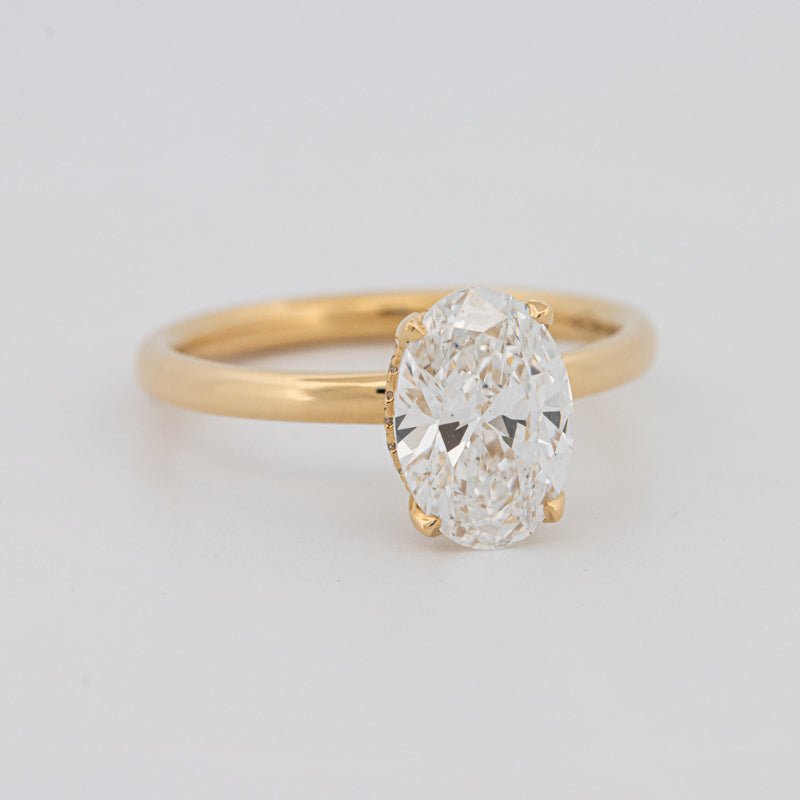 1.50 CT Under - Halo Oval Cut Solitaire (LG) - ZIZOV DIAMONDS