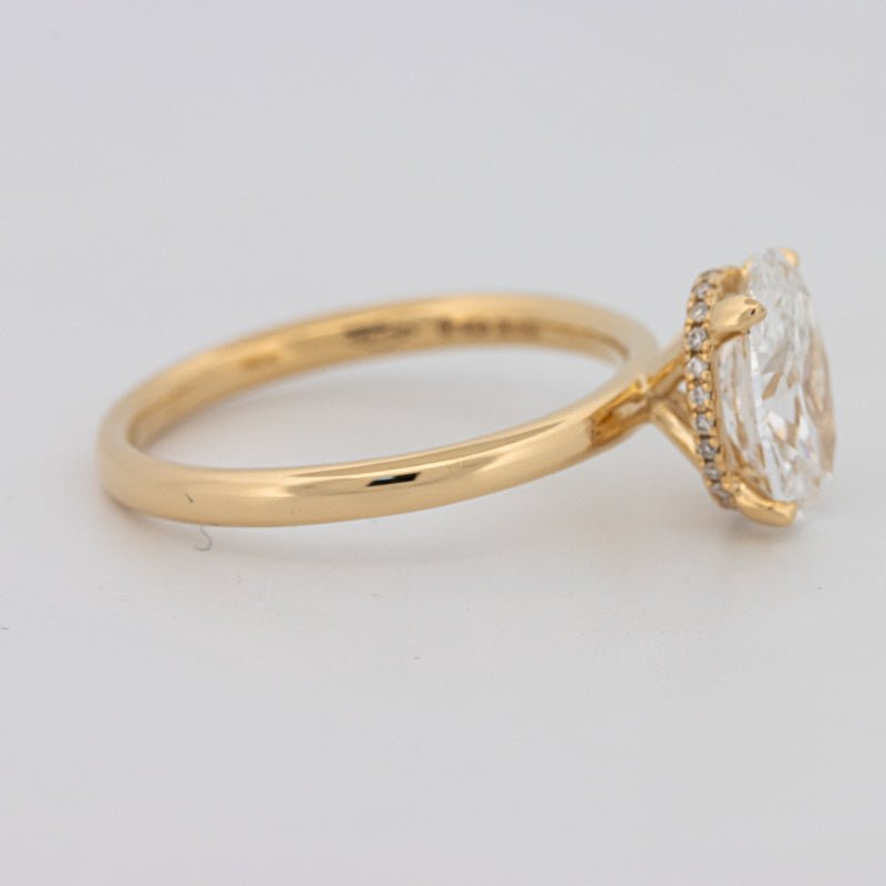 1.50 CT Under - Halo Oval Cut Solitaire (LG) - ZIZOV DIAMONDS