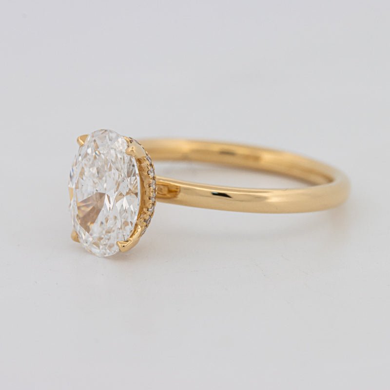 1.50 CT Under - Halo Oval Cut Solitaire (LG) - ZIZOV DIAMONDS