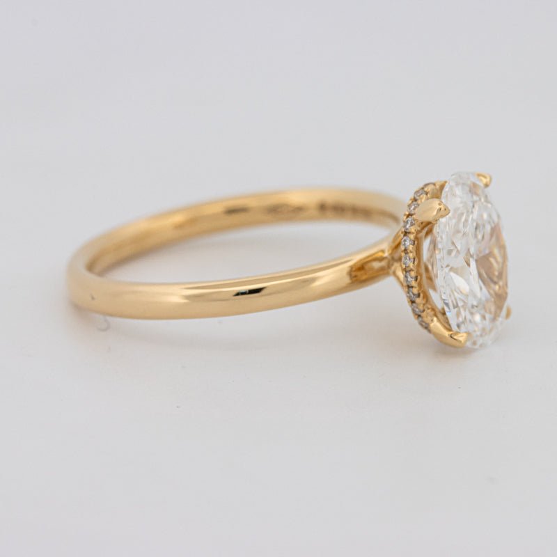 1.50 CT Under - Halo Oval Cut Solitaire (LG) - ZIZOV DIAMONDS