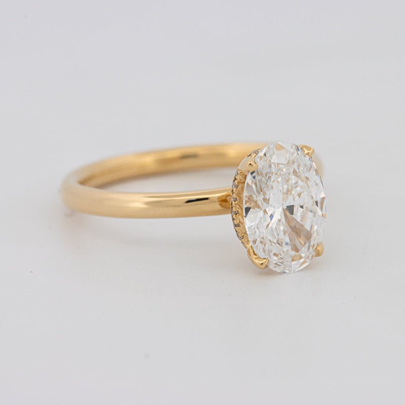 1.50 CT Under - Halo Oval Cut Solitaire (LG) - ZIZOV DIAMONDS