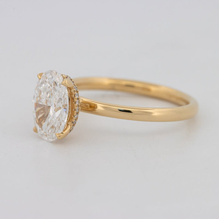 1.50 CT Under - Halo Oval Cut Solitaire (LG) - ZIZOV DIAMONDS