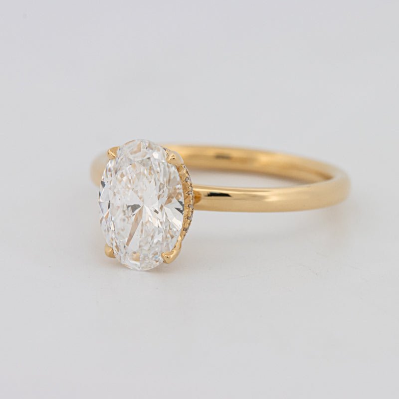 1.50 CT Under - Halo Oval Cut Solitaire (LG) - ZIZOV DIAMONDS