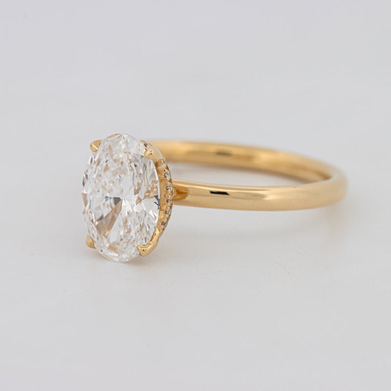 1.50 CT Under - Halo Oval Cut Solitaire (LG) - ZIZOV DIAMONDS