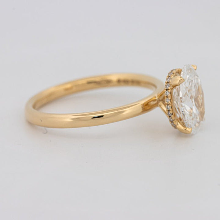 1.50 CT Under - Halo Oval Cut Solitaire (LG) - ZIZOV DIAMONDS