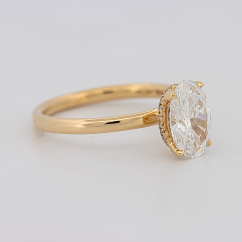 1.50 CT Under - Halo Oval Cut Solitaire (LG) - ZIZOV DIAMONDS