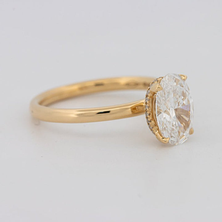 1.50 CT Under - Halo Oval Cut Solitaire (LG) - ZIZOV DIAMONDS