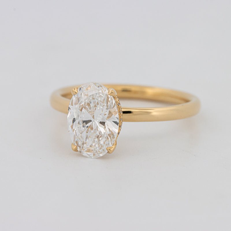 1.50 CT Under - Halo Oval Cut Solitaire (LG) - ZIZOV DIAMONDS